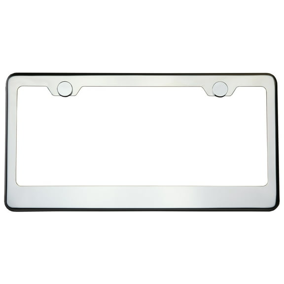 KA Depot T304 8k Polish Mirror Chrome Stainless Steel License Frame with Anti Rust Screw Cap