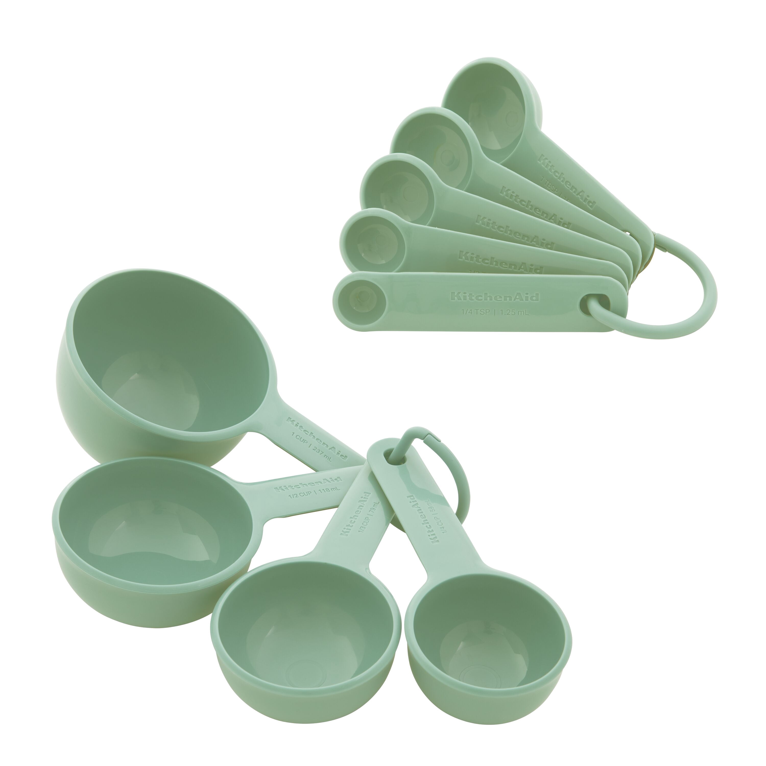 Kitchenaid Universal Measure Cups and Spoons Kitchen Utensil Set in Pistachio