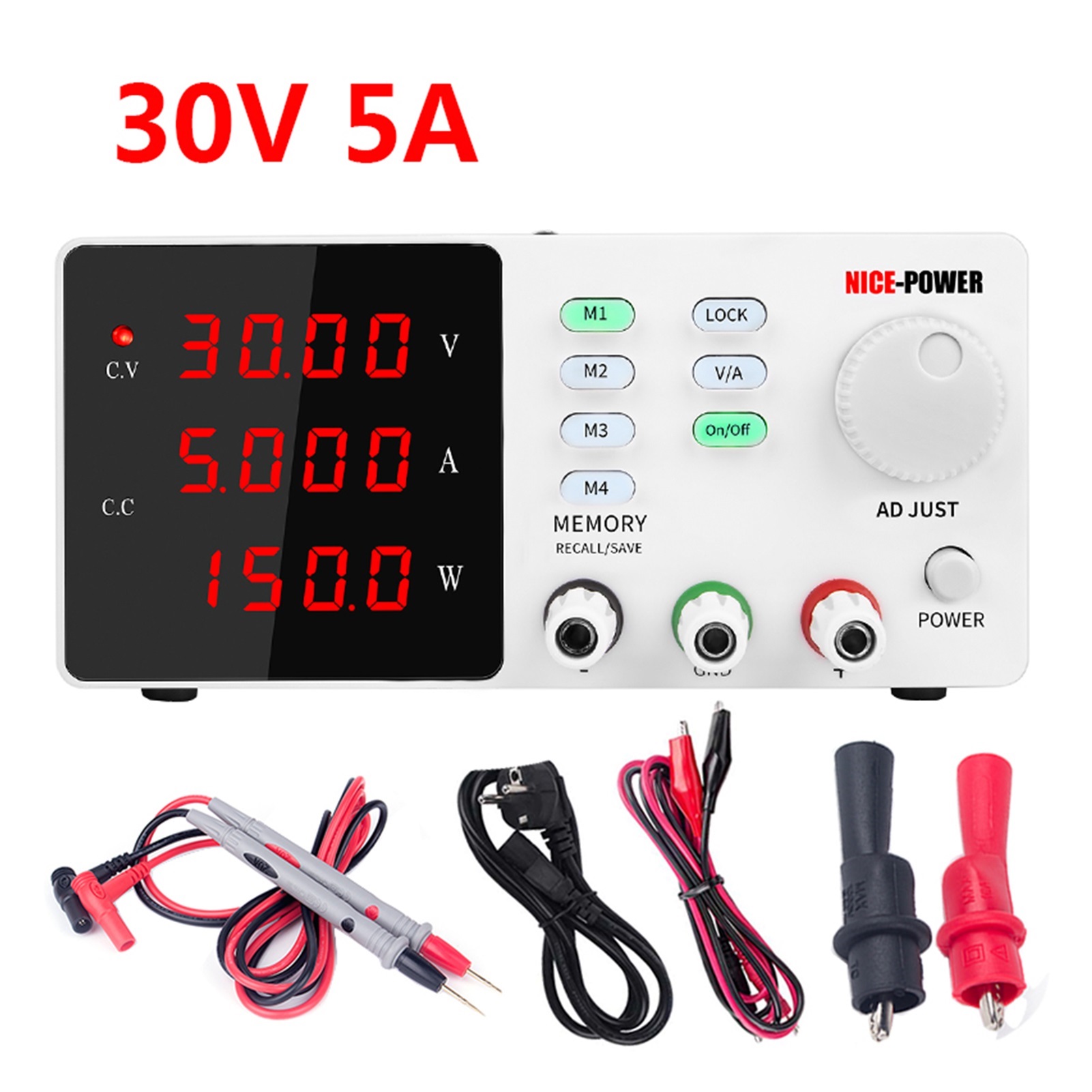 KA3005D Precision Adjustable Digital Programmable DC Power Supply ...