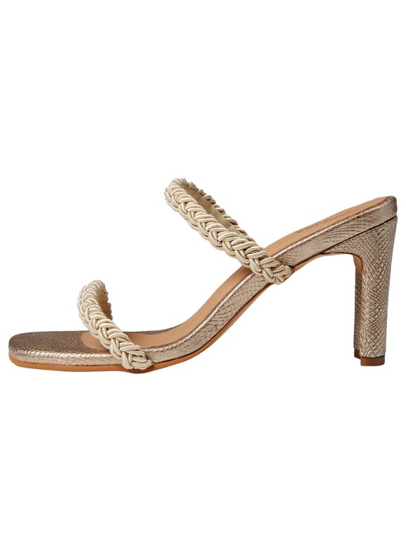 Ariana Braided Heel Champagne H00154R-711 Women's Size 5