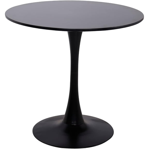 KAAYEE 31.5'' Round Modern Dining Table for Kitchen and Dining Room, Small Space Coffee Bistro Table, Leisure Accent Table for Living Room, Apartment, Office, Black
