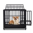 thumbnail image 1 of KAAYEE 42inch Heavy Duty Dog Crate,3-Door Pet Kennel with Lockable Wheels and Removable Tray, 1 of 7