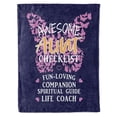 thumbnail image 1 of KAAYEE 50"x 60"Pink Butterfly Cozy Plush Throw Blanket for Aunt,Dark Purple, 1 of 7