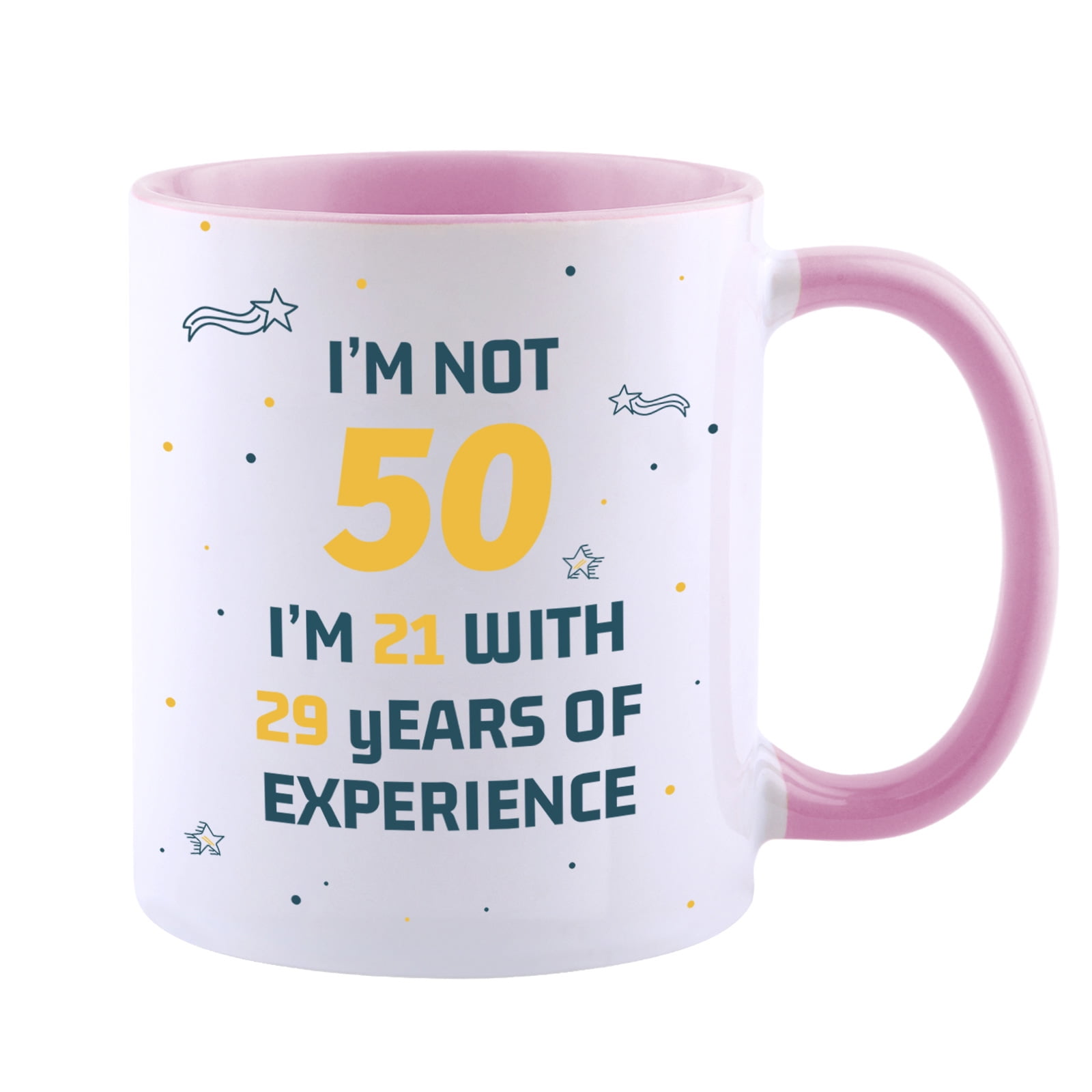 KAAYEE 50th Birthday Gifts for Women Man, 11 oz 50 Years Old Birthday  Novelty Coffee Mug for Friend, Funny Fifty Birthday Gifts,Pink - Walmart.com