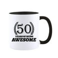 thumbnail image 1 of KAAYEE 50th Birthday Gifts for Women Men,50 Years of Being Awesome Coffee Mug for 50 Years Old Birthday Gift,11oz Tea Cup,Black, 1 of 3