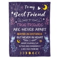 thumbnail image 1 of KAAYEE Best Friend Birthday Gifts,Soul Sister/Brother Graduation Gifts Ideas,Throw Blanket for Bestie Friendship,BFF Unique Gifts,60"x 50",Dark Purple, 1 of 7