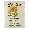 thumbnail image 1 of KAAYEE Christian Gifts for Women Faith,Sunflower Throw Blanket,Religious Gifts for Christian Women Birthday,Christian Religious Bible Verse Prayer Blanket Yellow 50"x60", 1 of 7