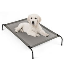 KAAYEE Cooling Elevated Dog Bed, Chew Proof Dog Cot with Washable Mesh, 43"Dx26"Wx8"H Gray