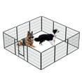 thumbnail image 1 of KAAYEE 32" Height Foldable Heavy Metal 12-Panel Dog Playpen with Doors for Dogs, 1 of 10