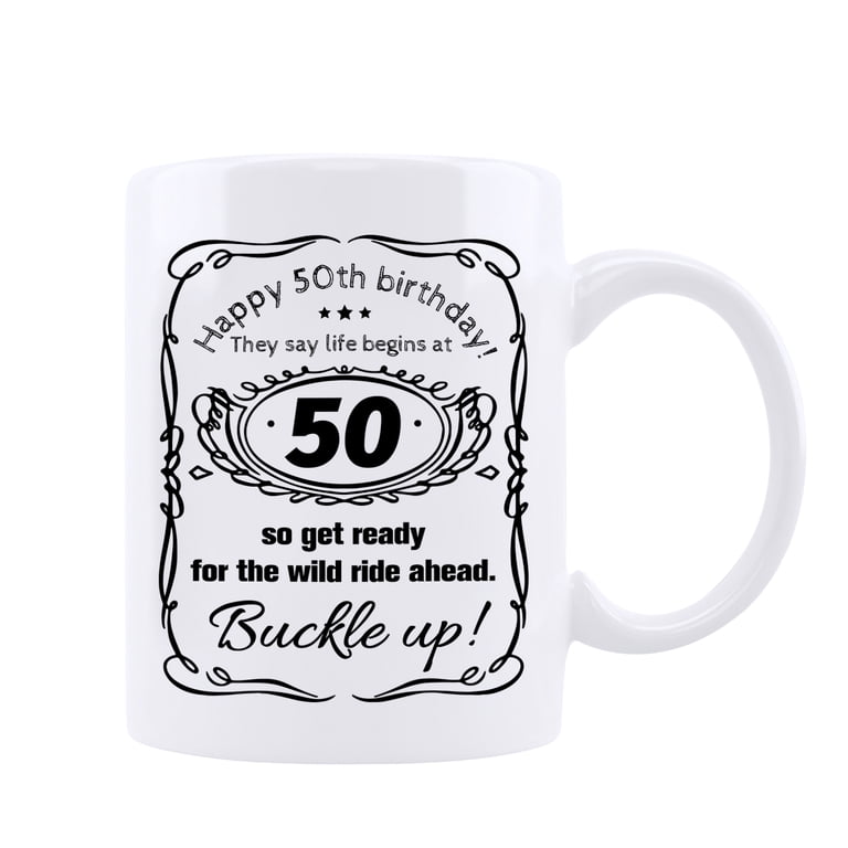 Mug Anniversaire 50 Ans - Funny Mug Act Your Age - Cadeau Humour - A1 Graphics