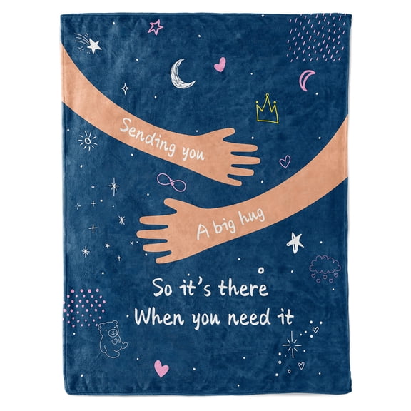 KAAYEE Hug Blanket Gifts for Loved One - Cosy Sherpa Fleece Blanket, Machine Washable Plush Blankets Gifts, Get Well Soon Gifts for Women,50*60inch