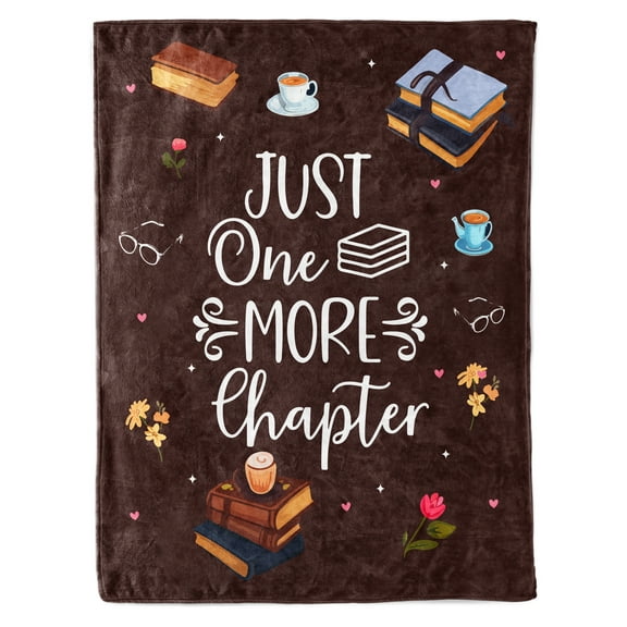 KAAYEE Librarian Gifts for Book Lovers,Best Bookworm Gifts on Birthday Christmas Graduation, Throw Blankets 50"x60" Brown