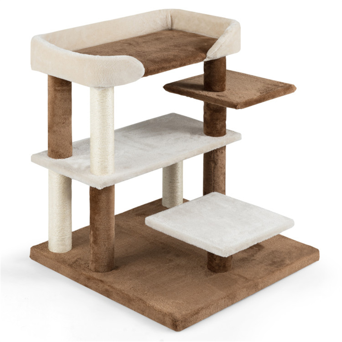 Stackable Cat Tree KAAYEE Modern Cat Tree for Large Cats,2-in-1 Cat Stairs & Tree - 4-Tier ...