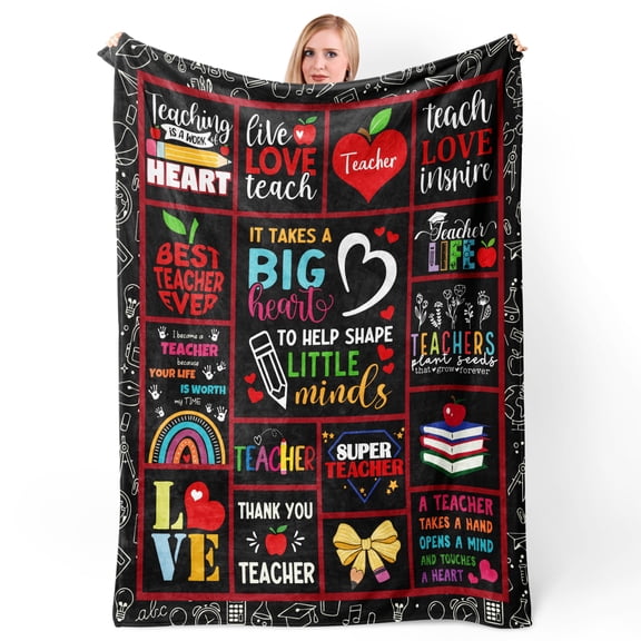 KAAYEE Valentines Teacher Gifts for Women Men,Unique Teacher Appreciation Gifts Blanket,Funny Present for Educators,Best Retirement or Birthday Gift from Students,60x50"