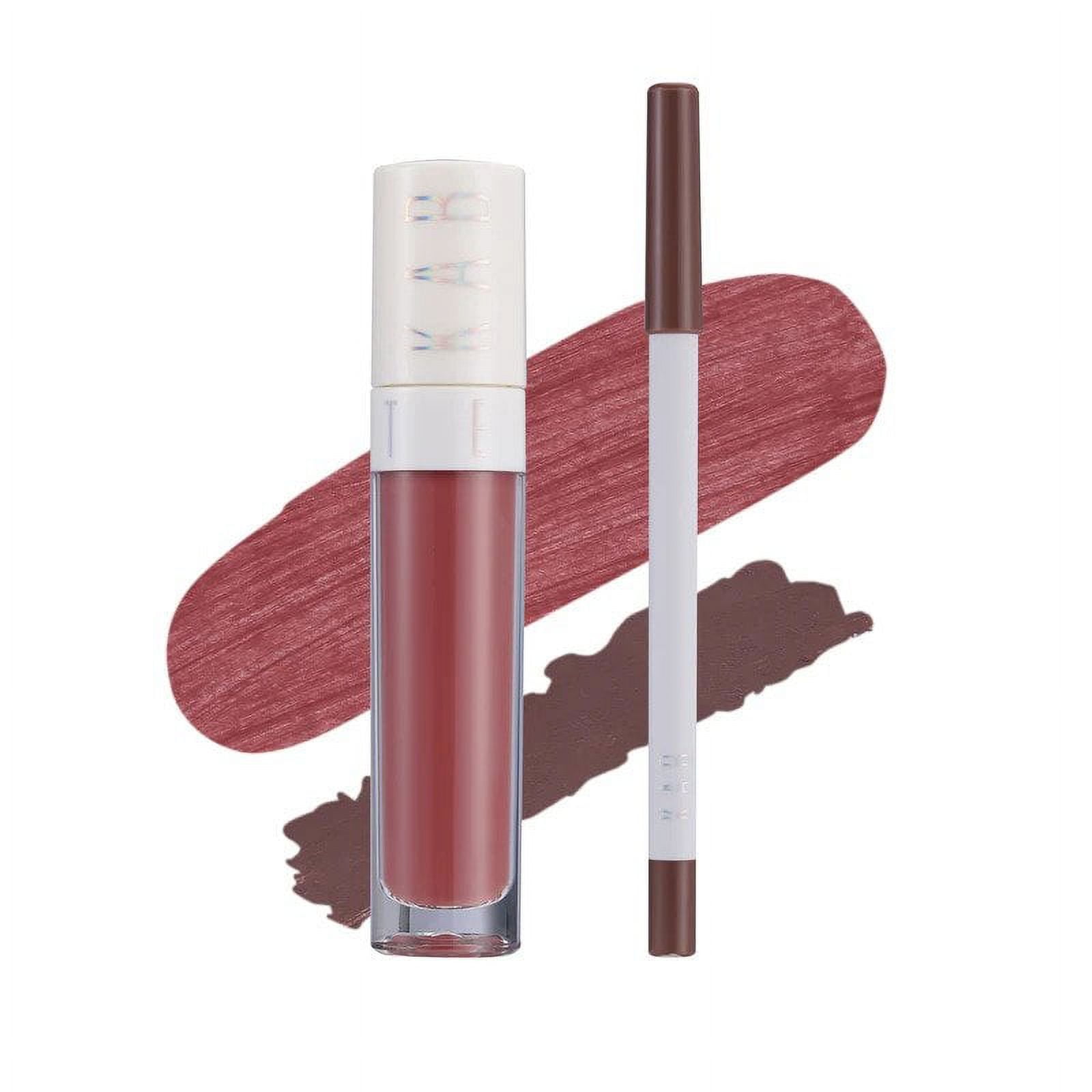 KAB Cosmetics Lip Liner + Matte Liquid Lipstick Lip Kit Flirty