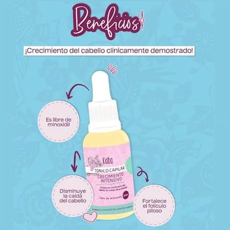 KABA Tónico Capilar Crecimiento Intensivo | Estimulante Natural de Crecimiento y Grosor del Cabello | Disminuye la Alopecía y Fortalece el Cabello