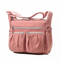 KABAQOO Pink Crossbody Bags for Women Classic Zipper Girls Travel Purse Shoulder Messenger Bags