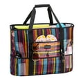thumbnail image 1 of KABAQOO Women Extra Large Beach Bag Shop Grocery Bag Picnic Mesh Travel Tote Bag with Zip and Pocket, 1 of 6