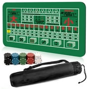 KABB Poker Mat with Non-Slip Rubber Base, Ultra-Smooth Surface, 3MM Thickness, Rectangular