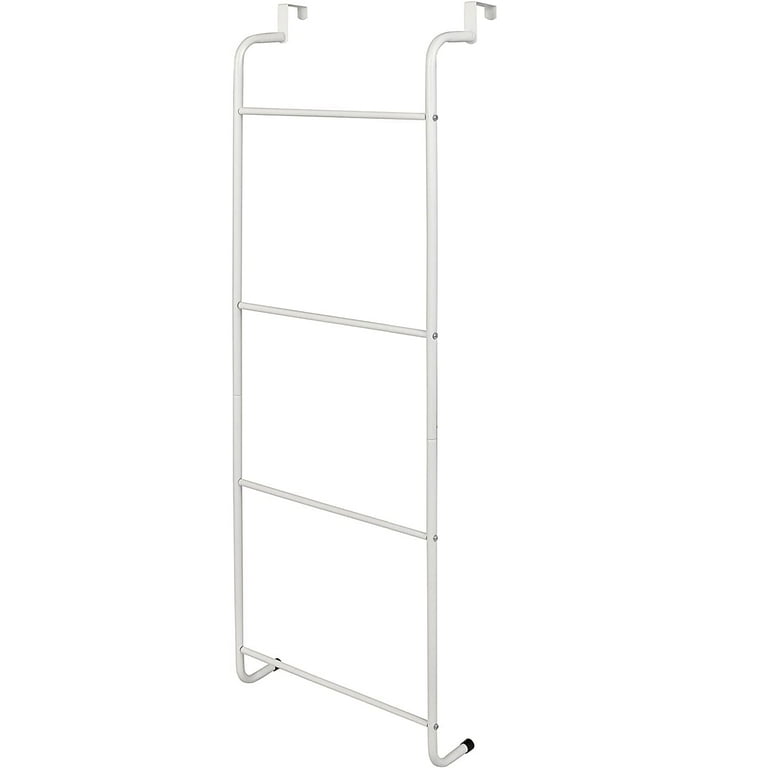KABB White Metal Over-The-Door Towel Rack/Clothing Hanger
