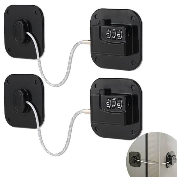 KABOER 2 Pack Combination Refrigerator Lock, Cabinets Locks Freezer Lock Door Lock, Multi-Purpose Keyless Refrigerator & Freezer Lock with Code for Baby Toddler Child Kid