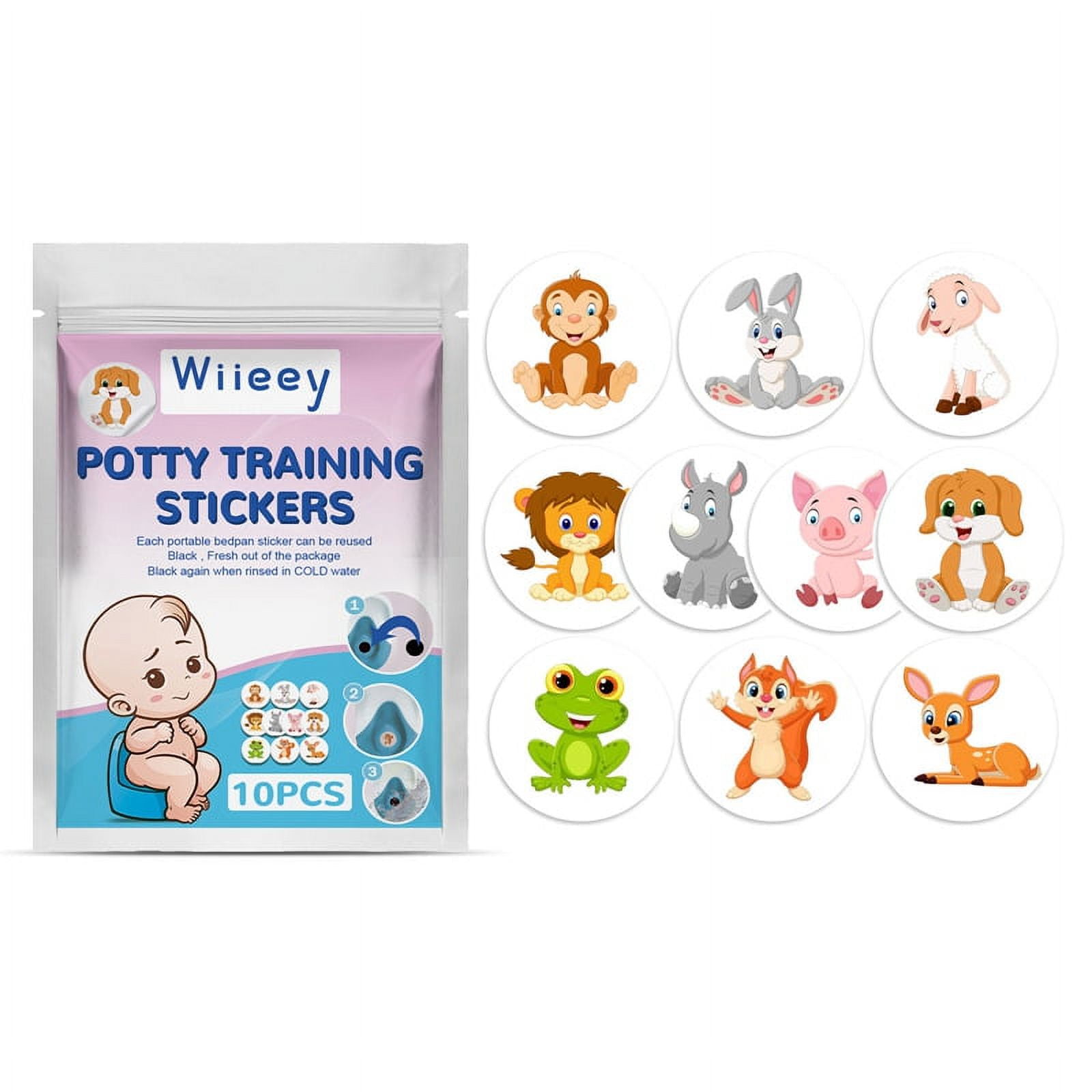 KABOER Potty Training 10 Different Colors Potty Stickers for Boys and ...