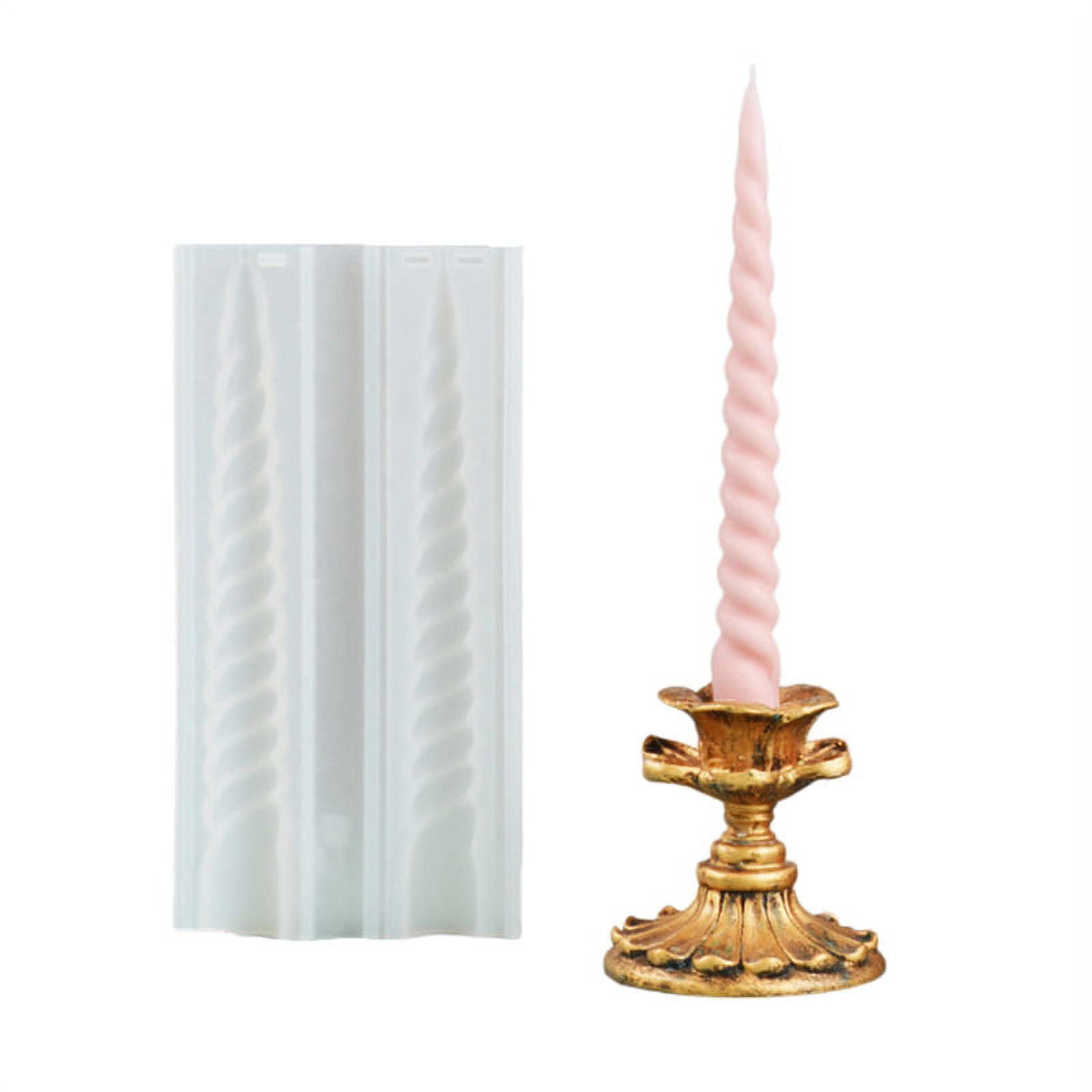 KABOER Spiral Taper Candle Mold Silicone Candle Mold 