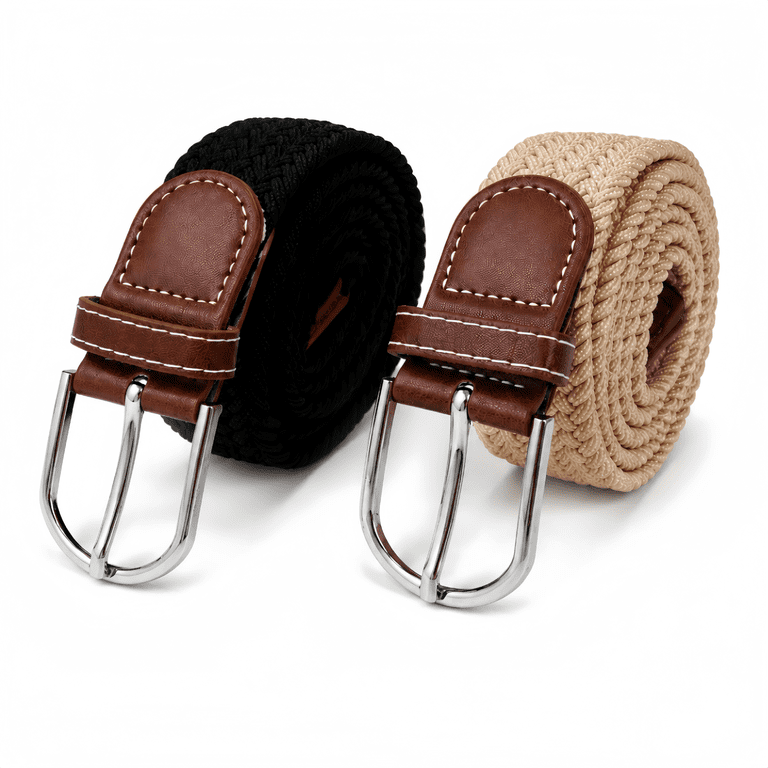 Woven Stretch Braided Belt Unisex Elastic Waist Belt AGEA Elastic Stretch Woven Braided Waist Belt for Men and  main image 3