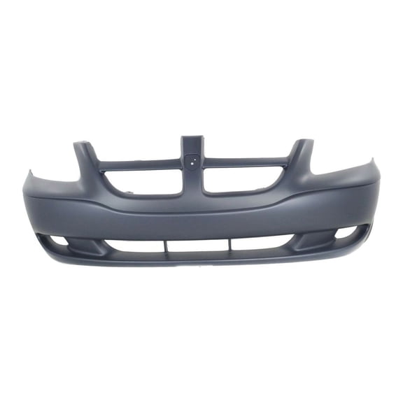 KABULUKA 1pc Front Primed Plastic Bumper Cover Without License Plate Cut-out for Dodge for Caravan SE 2001-2004 for Grand Caravan Sport 2001-2003 & EX/SE 2001-2004 & EL 2002-2003 9614789