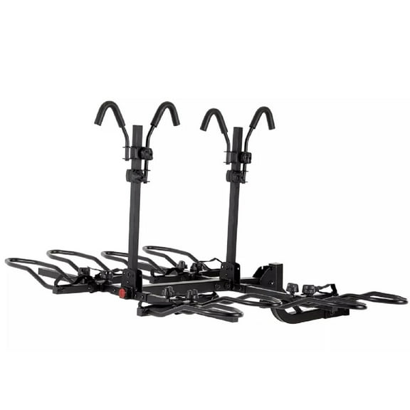 KAC Safety Strap K4 Sport 2-inch Hitch Mounted Bike Rack 240 lbs, Steel Black, 60.67 x 60.55 x 40.59