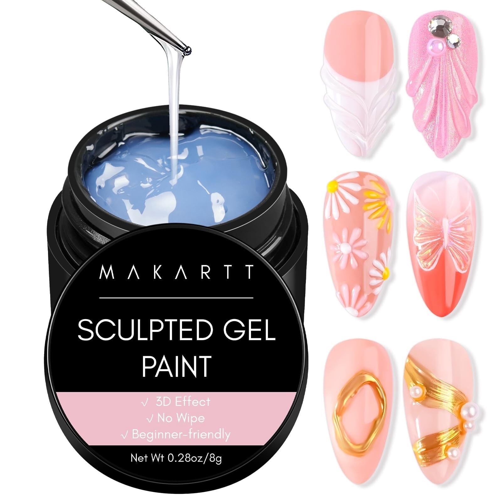 7-teiliges Nail Art Pinsel Set – Für Gel, Acryl, Linien, Blumen & Details