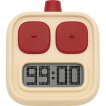 KADAMS Digital Kitchen Timer, Magnetic Countdown & Count-Up Timer for Cooking, Baking, Classroom, Office, Kids, Teachers, Large LCD Display, Stand & Hook - Yellow