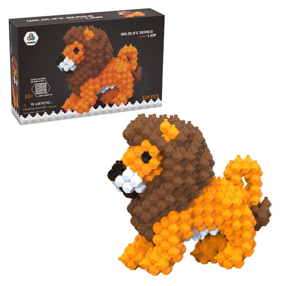 KADELE 3D Lion Building Blocks Set - Challenging Assembly Puzzle for Teens & Adults 12+, STEM Educational Toy