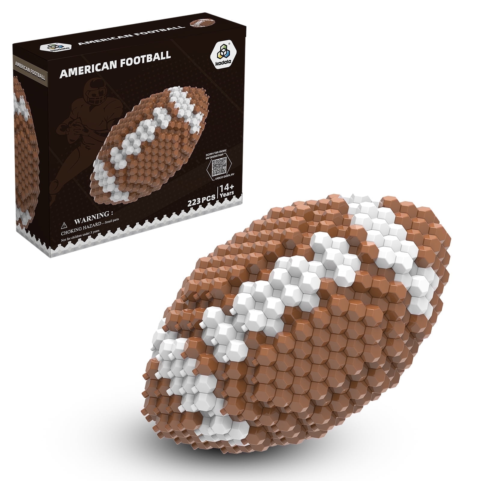 KADELE Football Building Set,Micro 3D Educational Toys,Environmentally Friendly ABS Material,Extremely Challenging for Boys Girls Ages 14 and Above