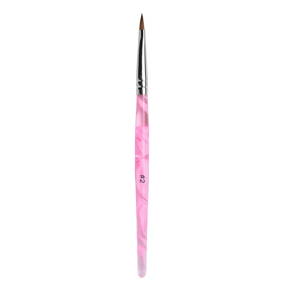 KADS Acrylic Nail Brush 1 2 # Kolinsky Nail Brush Nail Art Supplies Nail Drawing Pen (2 #)