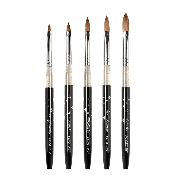 KADS Scalp Nail Brush Set 100% Kolinsky Sculpture Nail Brush Lame Handle Nail Art Brush Set Nail Art Dedicated Brush