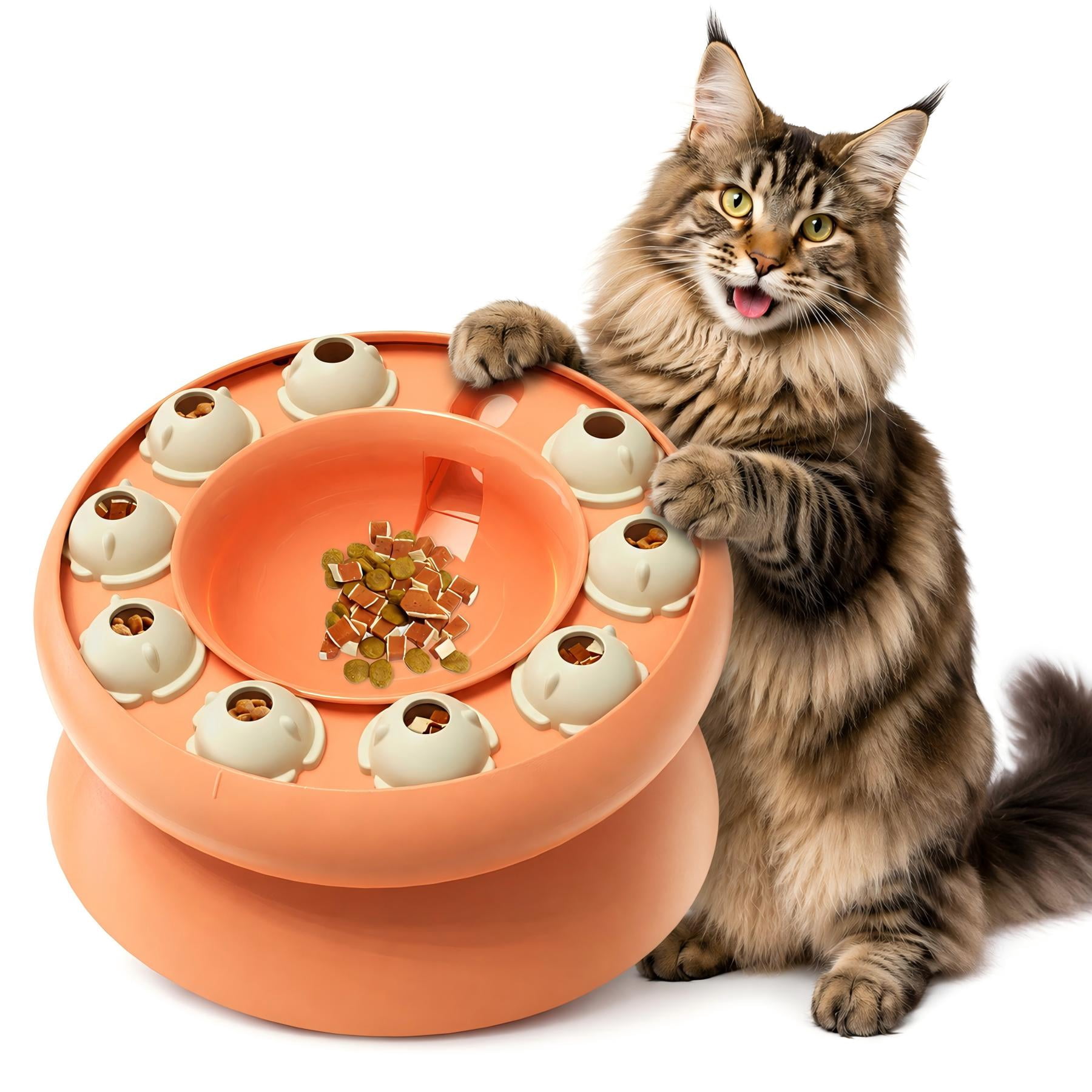 KADTC Cat Puzzle Toy for Cats Indoor, Slow Feeder Bowl for Fast Eaters, Interactive Kitten Enrichment Toy
