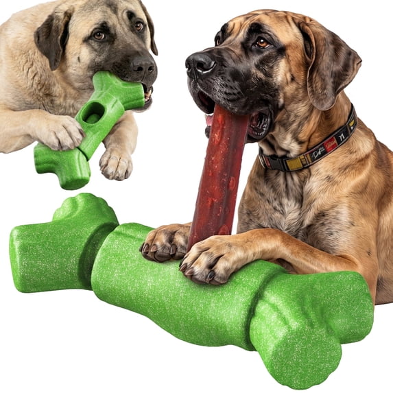 KADTC 2 in 1 Extra Extra-Large Size Durable Dog Bully Stick Holder and Indestructible Bone Chew Toy for Large Aggressive Chewers Breed Dogs