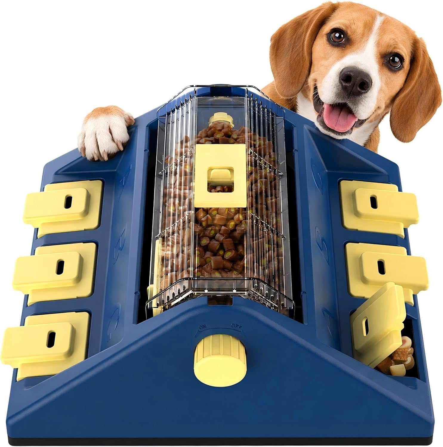 KADTC Dog Puzzle Toy, Large Size, 2 Levels of Challenge, Paw-Activated Rolling Treat Dispenser, Slow Feeder & Mental Stimulation for Small/Medium Dogs Enrichment Toys