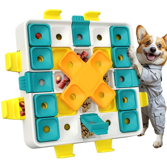 KADTC Large Size Dog Puzzle Toy, 2 Levels of Step-by-Step Challenge, 4 Ways to Play for Dogs Beginner to Advanced Mental Stimulation Toys, U.S. Brand