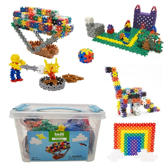 KADU Rainbow 680 pc - STEM/STEAM Building + Construction Toy, for Open + Imaginative Play Ages 5+