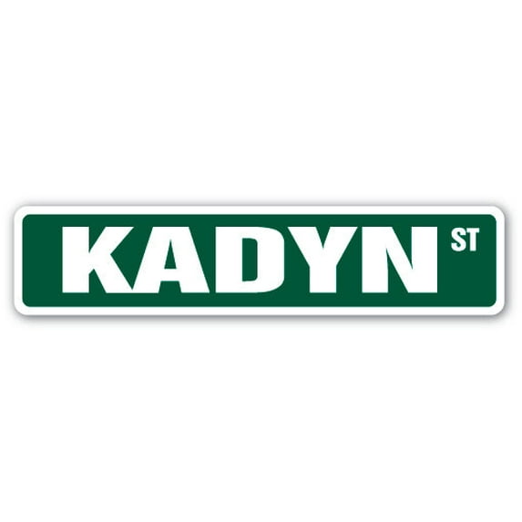 KADYN Street Sign Childrens Name Room Sign | Indoor/Outdoor | 36" Wide