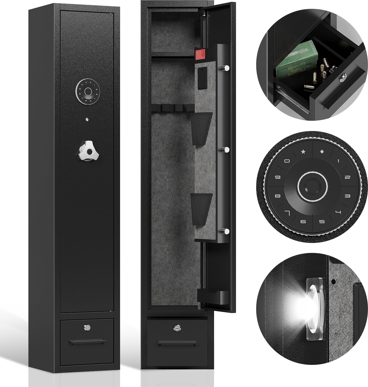 4 Gun Safe & Gun Cabinets Gun Safes for Home Rifle and Pistols Rifle ...