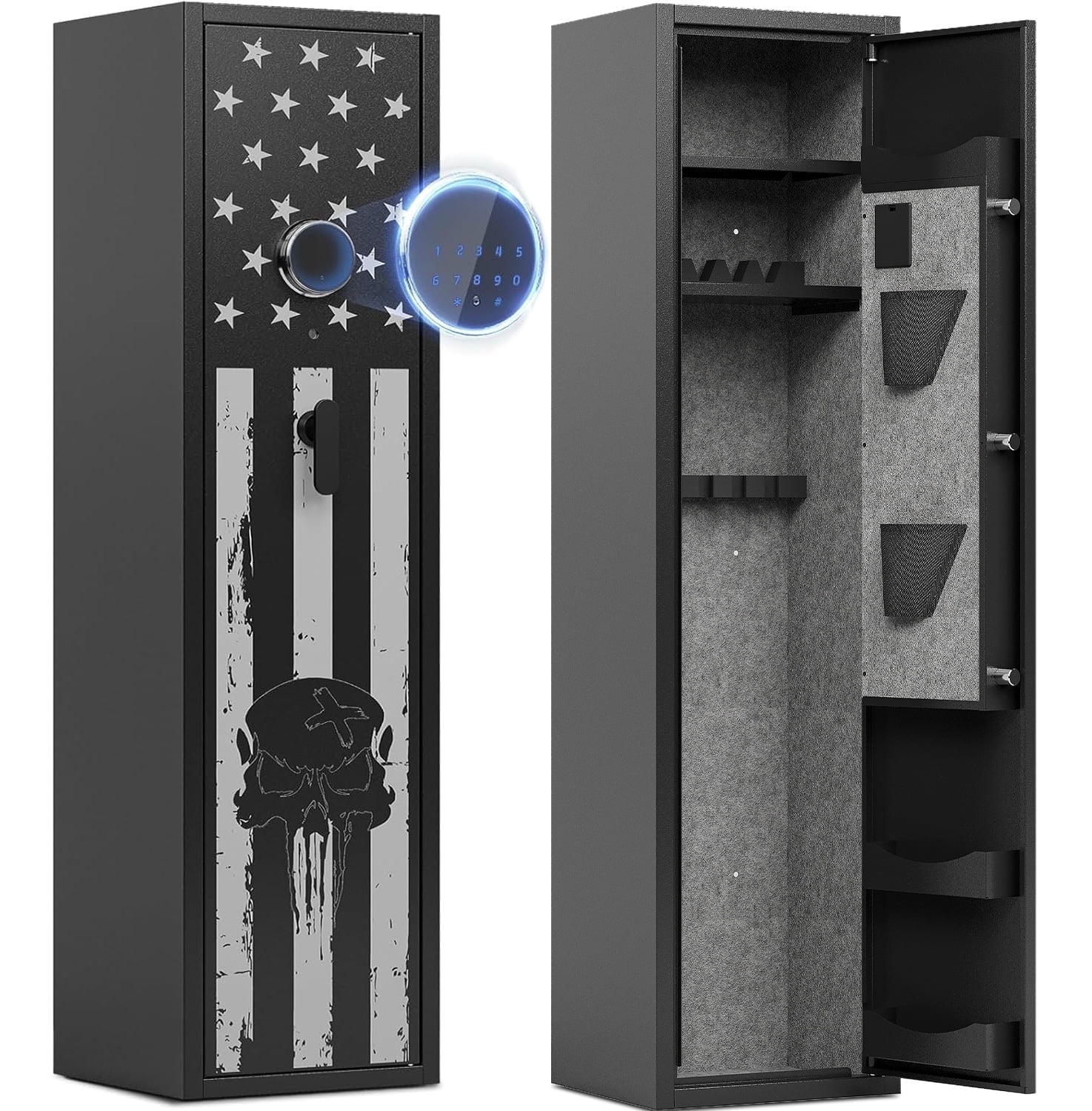KAER 8-10 Gun Safe, Large Assembled Rifle Safe, Gun Cabinet with ...