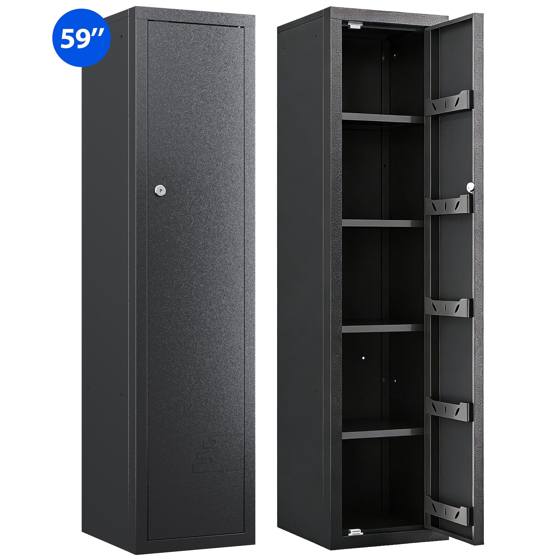 KAER 8-10 Gun Safe, Multi-Function Storage Cabinet for Pistols, Unassembled Gun Cabinet with Removable Shelf