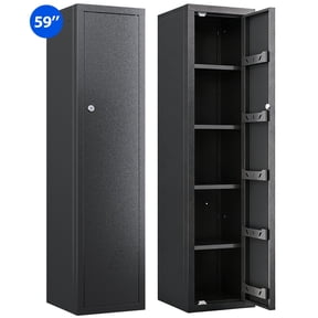 KAER 8-10 Gun Safe, Multi-Function Storage Cabinet for Pistols, Unassembled Gun Cabinet with Removable Shelf