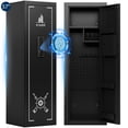 thumbnail image 1 of KAER 10-12 Gun Safe, Fingerprint Gun Safe for Rifle and Pistol, Quick Access Biometric Gun Cabinet with Removable Shelf and Rifle Rack Unassembled, 1 of 7