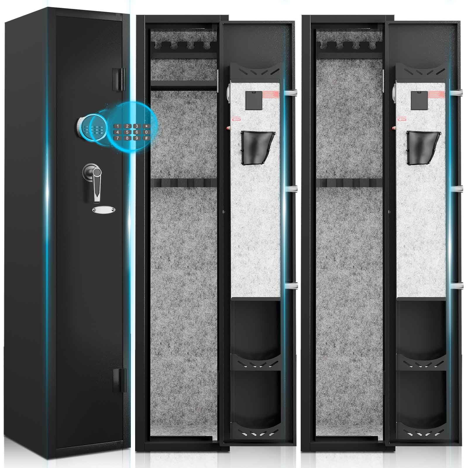 KAER Gun Safe 2-3 Rifle Gun Safes for Home Rifle and Pistols Quick Access Gun Safe for Handgun and Rifle with Adjustable Removable Shelf