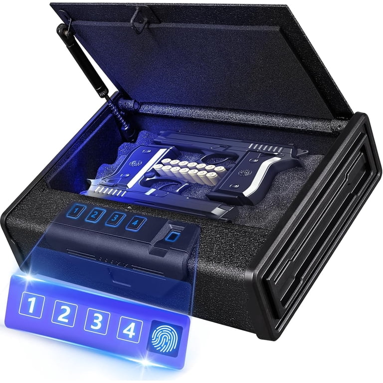 Level Lock Pro Gun Safe,Biometric Gun Safe For Pistols,Mounted Handgun ...