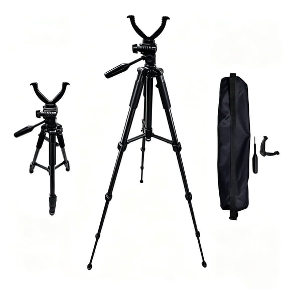 KAER Hunting Shooting Tripod, Adjustable Tripod Stand with 360 Degree Rotate U Yoke, Portable Rifle Shooting Rest for Hunting, Shooting